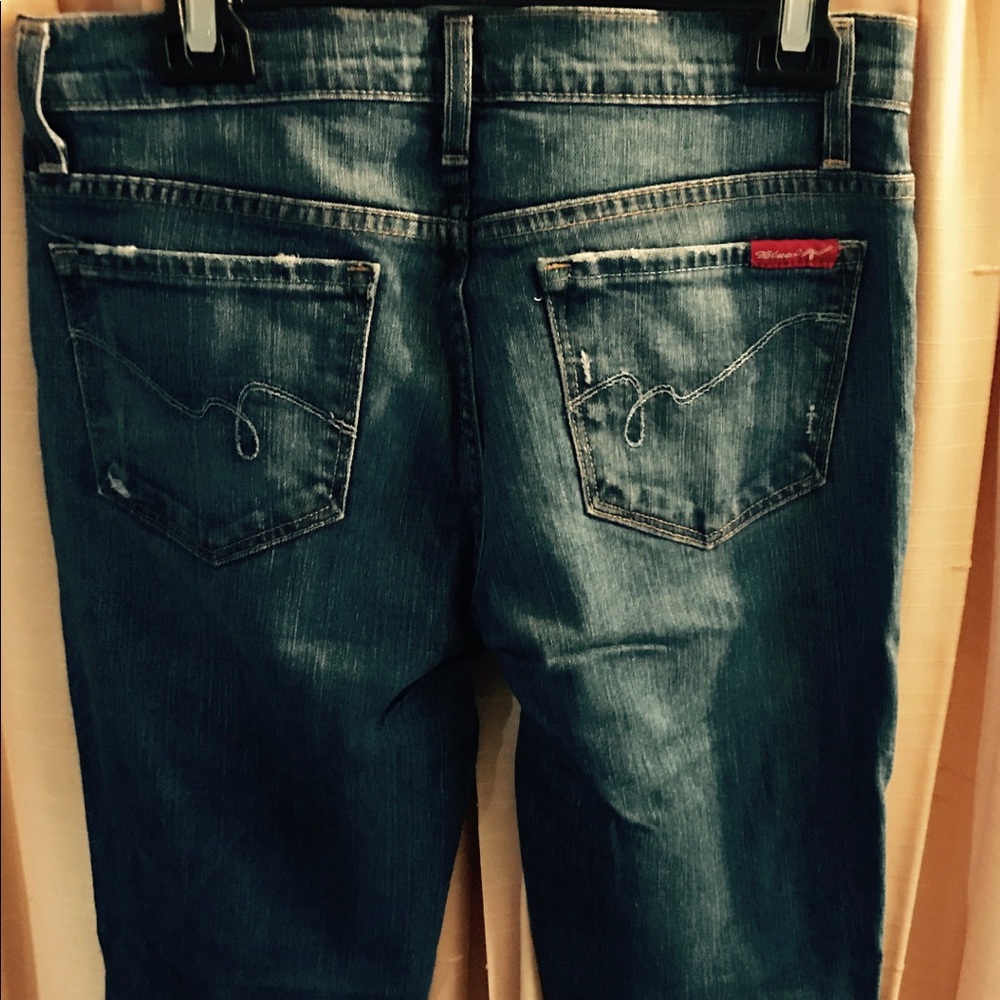 Blue2 boot cut jeans medium blue rinse Sz 30 - Picture 4 of 4